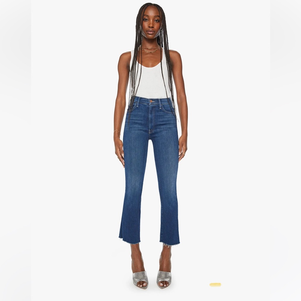 Mother the Hustler Ankle Fray Jeans in Movie Night